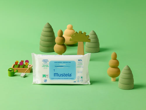 Billendoekjes met water thuis composteerbaar - zonder parfum - Mustela Belgium - 2