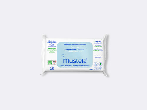 Billendoekjes met water thuis composteerbaar - zonder parfum - Mustela Belgium - 1