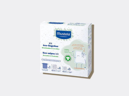 Eco-lingettes : lingettes réutilisables et lavables en coton Bio - 10 lingettes - Mustela Benelux - 1