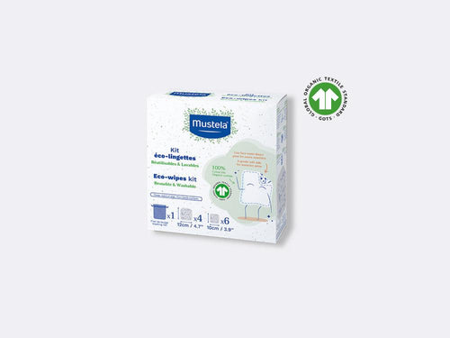 Eco-doekjes: herbruikbare en wasbare doekjes in bio katoen - Mustela Belgium - 1