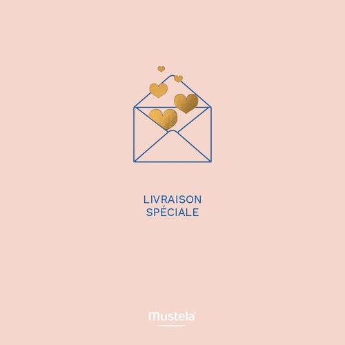 Mustela carte cadeau livraison speciale enveloppe coeur or - Mustela Belgium - 1