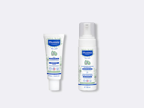 Verzorgingsduo tegen berg - Mustela Belgium - 1