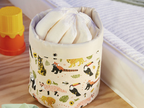 panier organisateur change jungle animaux pour ranger les couches - Mustela Belgium - 3